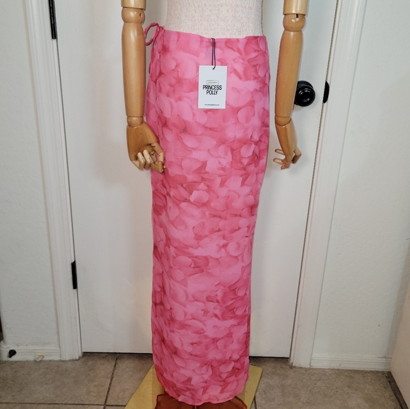 Princess Polly Petal Wrap Tie Maxi Skirt Size 6 NWT - Picture 7 of 9